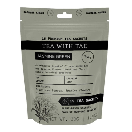 Tea with Tae Jasmine Green Tea Pouch – 15 Tea Bags