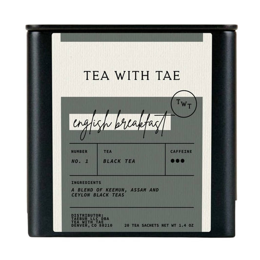Tea with Tae English Breakfast Black Tea Gift Tin – 20 Tea Bags