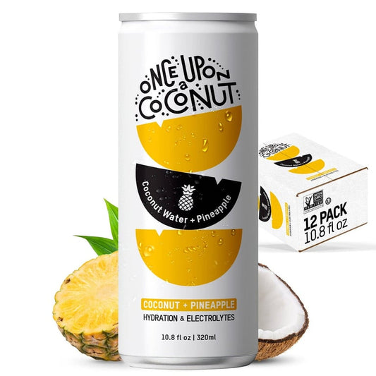 Once Upon a Coconut Premium Coconut Water + Pineapple – 12 Pack