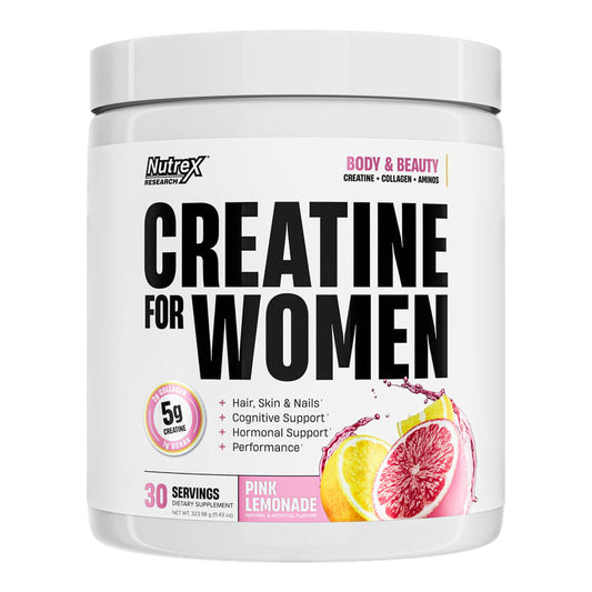 Nutrex Research Creatine for Women – Muscle & Beauty Support – Unflavoured – 30 Servings