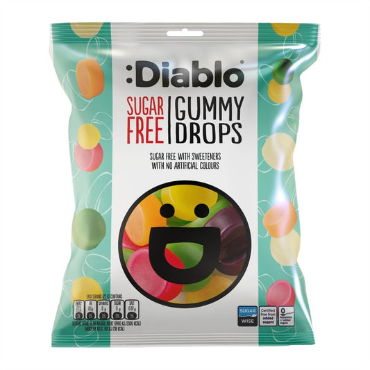 Diablo Sugar Free Fruit Gummy Drops – 75 g