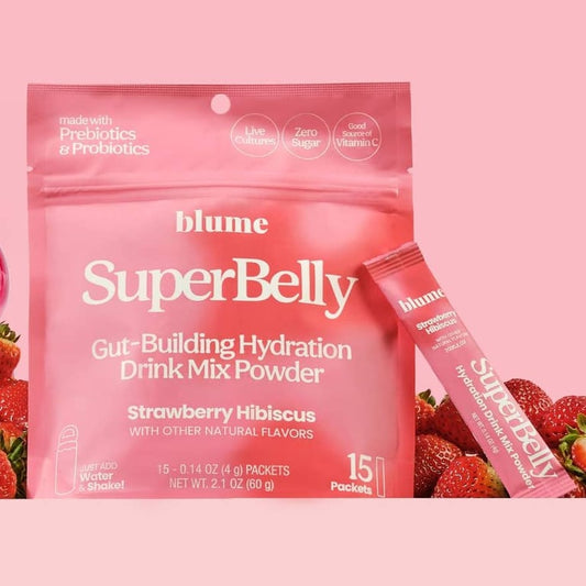 Blume SuperBelly Strawberry Hibiscus Hydration Mix – 60 g / 15 Servings
