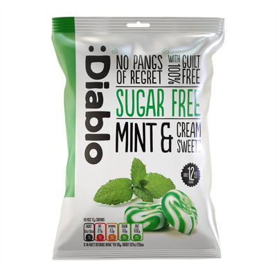 Diablo Sugar Free Mint & Cream Sweets – 75 g