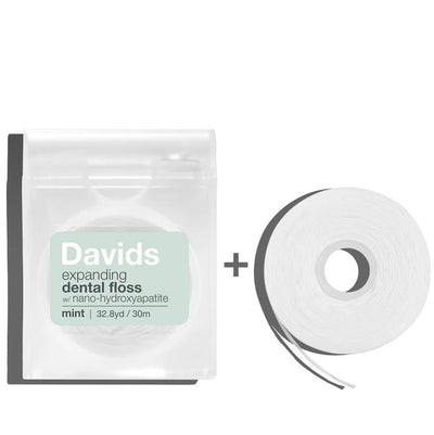 Davids Expanding Dental Floss/Refillable Dispenser + Refill