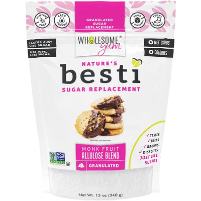 Wholesome Yum Besti Monk Fruit Sweetener with Allulose – Granulated – 340 g / 12 oz