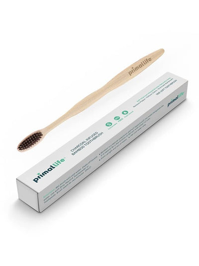 Primal Life Organics Charcoal Infused Bamboo Toothbrush