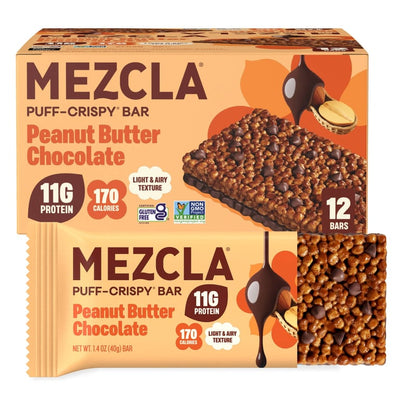 Mezcla Peanut Butter & Chocolate Protein Bar – 12 Bar Pack
