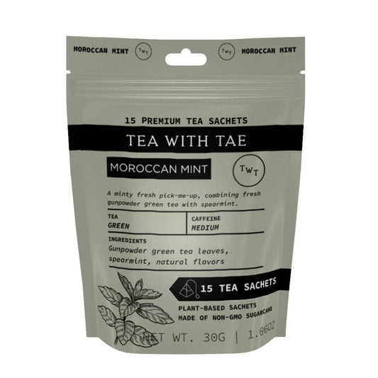 Tea with Tae Moroccan Mint Green Tea Pouch – 15 Tea Bags