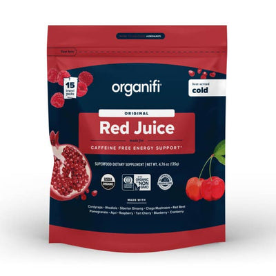 Organifi Red Juice – 15 Travel Packs – Energy & Antioxidant Superfood Blend – Red Berry