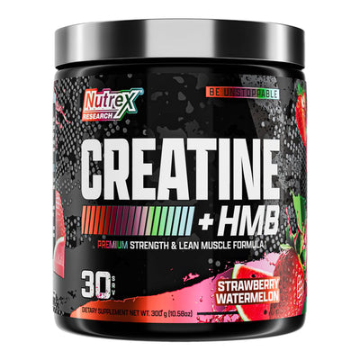 Nutrex Research Creatine + HMB – Muscle Strength & Recovery Supplement – Strawberry Watermelon – 30 Servings