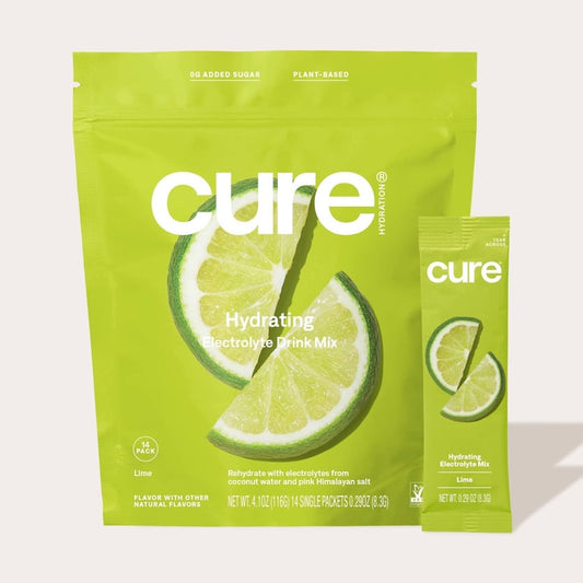 Cure Hydration – Hydrating Electrolyte Mix – Lime – 14 ct