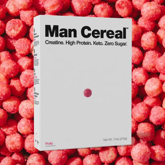 Man Cereal Creatine Protein Cereal – Fruity – 7.4 oz (210 g)