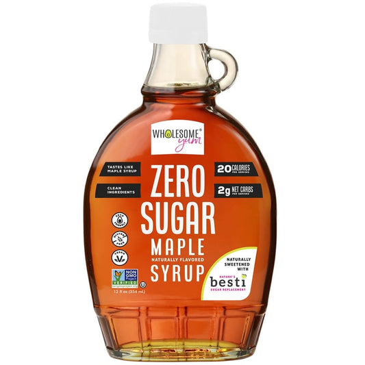 Wholesome Yum Zero Sugar Maple Syrup – 340 g / 12 oz
