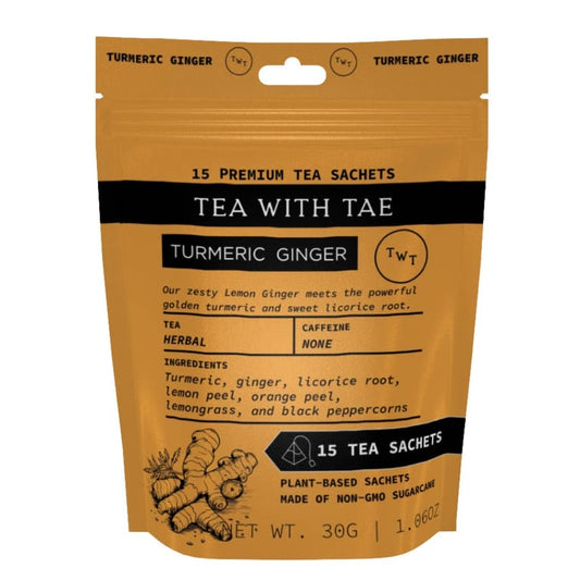 Tea with Tae Turmeric Ginger Herbal Tea Pouch – 15 Tea Bags