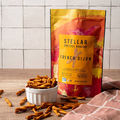 Stellar Snacks Pretzel Braids – French Dijon – 12 oz (340 g)