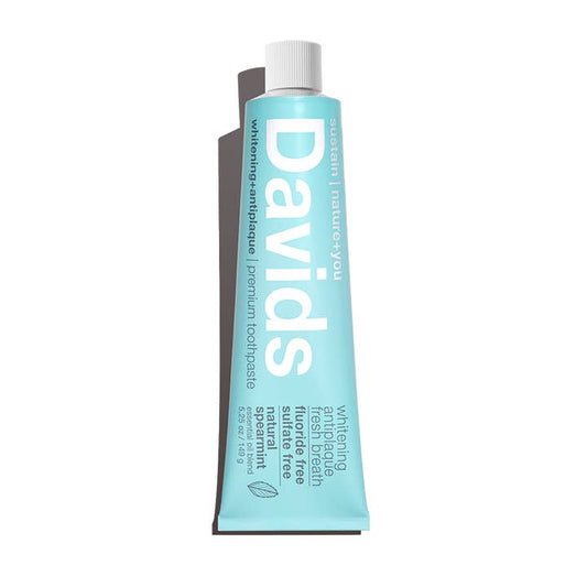 Davids Spearmint Toothpaste - Natural Whitening, Fluoride Free
