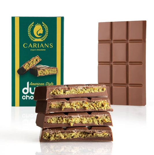 Carian’s Bistro Chocolates – Viral Premium Dubai Chocolate Bar – Pistachio & Kunafa – 3.13 oz / 88 g