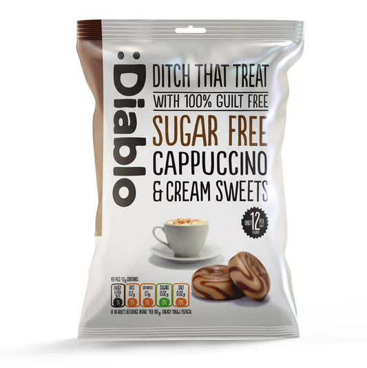 Diablo Sugar Free Cappuccino & Cream Sweets – 75 g