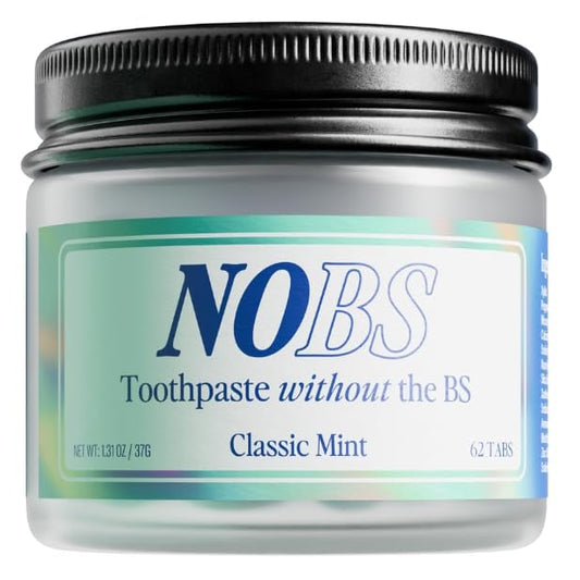 NOBS Toothpaste Tablets - Nano Hydroxyapatite, Fluoride & Plastic Free (1 Month)
