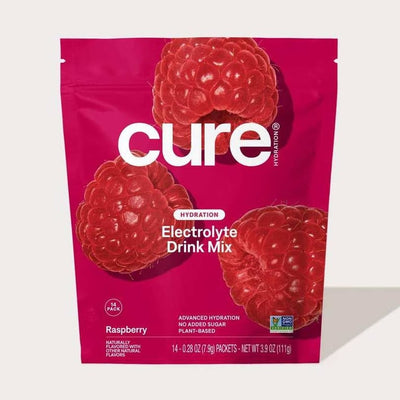 Cure Hydration – Hydrating Electrolyte Mix – Raspberry – 14 ct