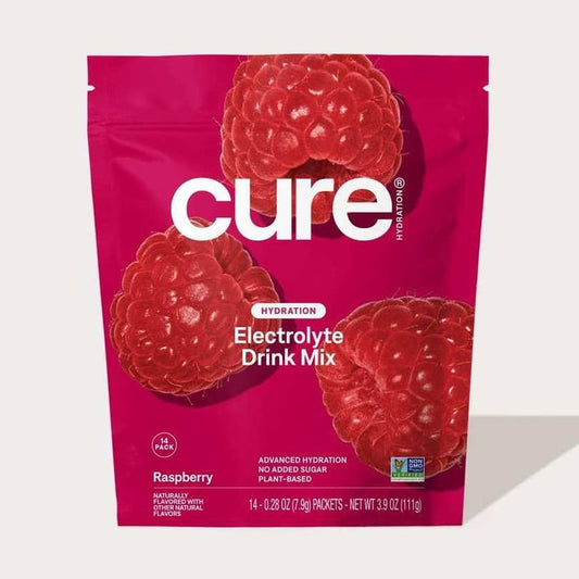 Cure Hydration – Hydrating Electrolyte Mix – Raspberry – 14 ct