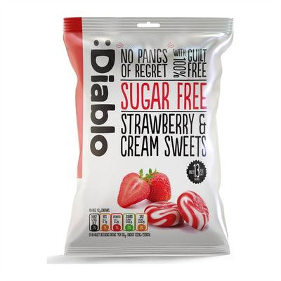 Diablo Sugar Free Strawberry & Cream Sweets – 75 g