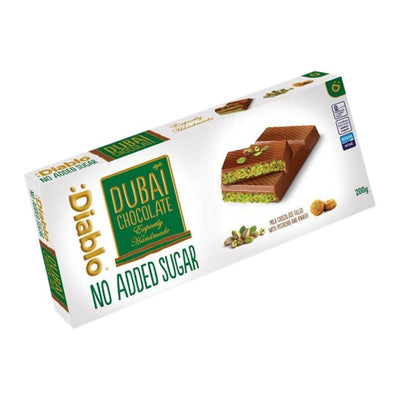 Diablo Sugar Free – No Added Sugar Dubai Chocolate Pistachio Bar – 200 g