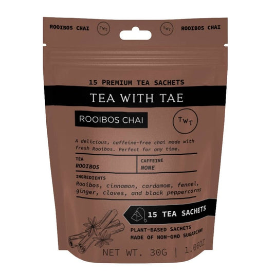 Tea with Tae Rooibos Chai Herbal Tea Pouch – 15 Tea Bags