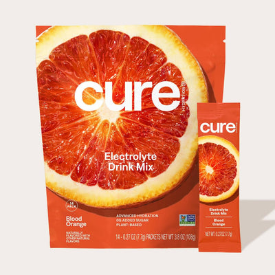 Cure Hydration – Hydrating Electrolyte Drink Mix – Blood Orange – 14 ct