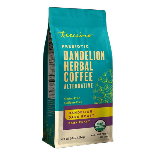 Teeccino Dandelion Dark Roast Herbal Coffee – 10 oz (284 g)