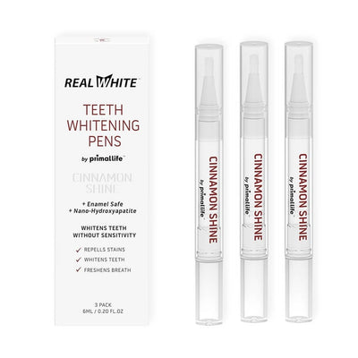 Primal Life Organics Cinnamon Shine Teeth Whitening Pen – 3 Pack