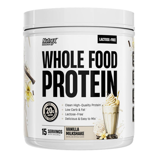 Nutrex Research Whole Food Protein – Plant & Collagen Blend – Chocolate Ice Cream – 1 lb (454 g) – 15 Servings