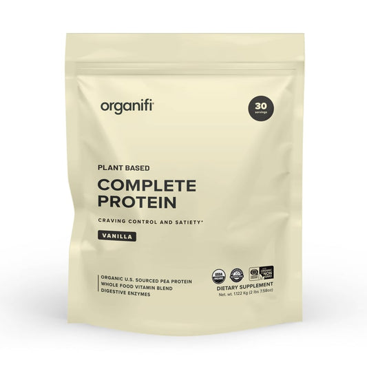 Organifi Vanilla Protein - Organic, Plant Based + Digestive Enzymes 2.5 lb / 1.13 kg
