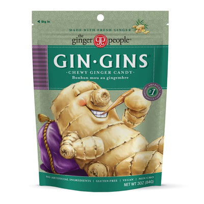 The Ginger People GIN Original Chewy Ginger Candy – 3 oz / 84 g