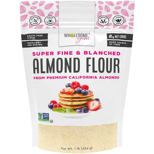 Wholesome Yum Super Fine Blanched Almond Flour – 454 g / 1 lb