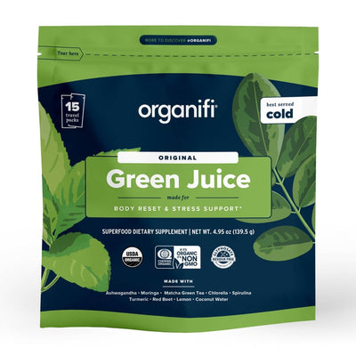 Organifi – Green Juice Travel Packs – Original Mint – 15 ct