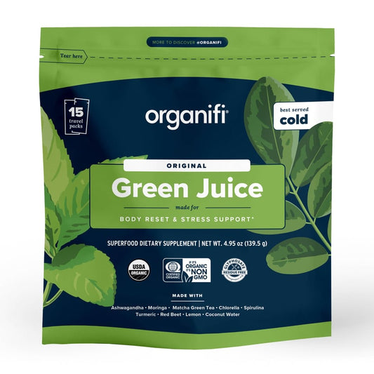 Organifi – Green Juice Travel Packs – Original Mint – 15 ct