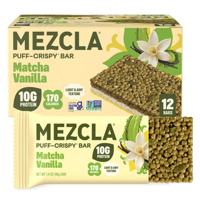Mezcla Matcha Vanilla Protein Bar – 12 Bar Pack