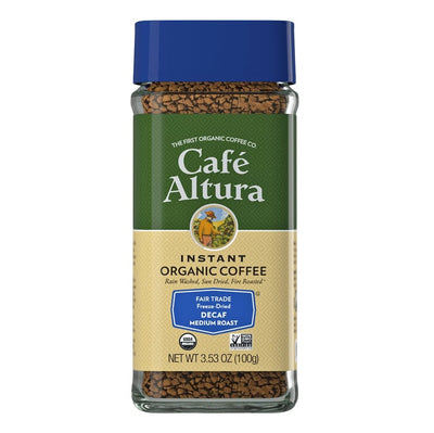 Cafe Altura – Organic Decaf Instant Coffee – 3.53 oz / 100 g