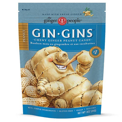 The Ginger People GIN GINS Peanut Chewy Candy – 3 oz / 84 g