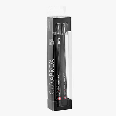 Curaprox Black Is White Ultra Soft Toothbrush Duo – Black/Black – 2 Piece