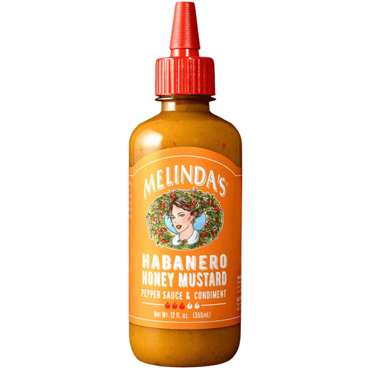 Melinda’s Hot Habanero Honey Mustard Pepper Sauce – 12 oz