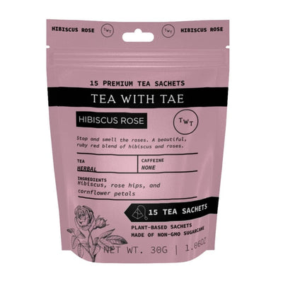 Tea with Tae Hibiscus Rose Herbal Tea Pouch – 15 Tea Bags