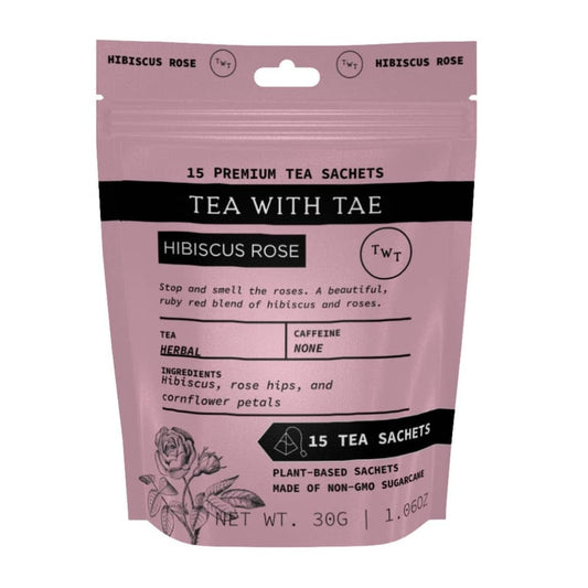 Tea with Tae Hibiscus Rose Herbal Tea Pouch – 15 Tea Bags