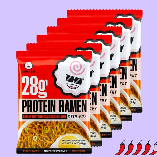 Ramen Bae Korean Spicy Chicken Stir Fry Protein Ramen – 6 Pack