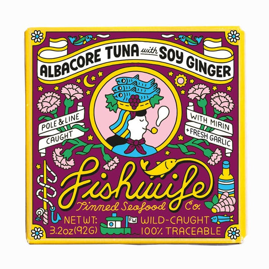 Fishwife – Albacore Tuna with Soy Ginger – 3.2 oz / 92 g