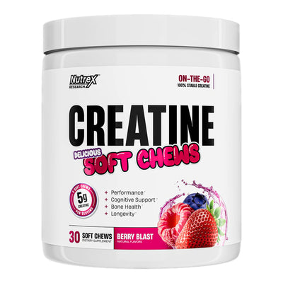 Nutrex Research Creatine Soft Chews – Berry Blast – 15 Servings