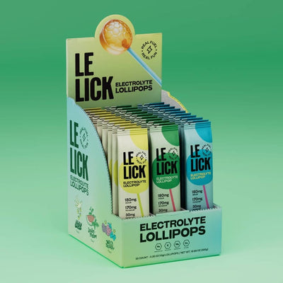 LeLick Electrolyte Lollipops – Juicy Box – 30 Count