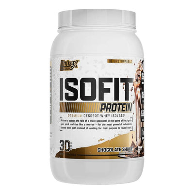 Nutrex Research ISOFIT Whey Protein Isolate – Chocolate Shake – 2 lb – 30 Servings