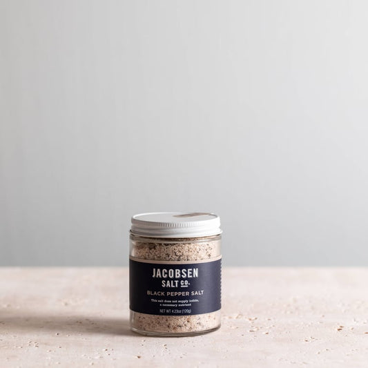 Jacobsen Salt Co. Black Pepper Infused Sea Salt – 4.23 oz (120 g)